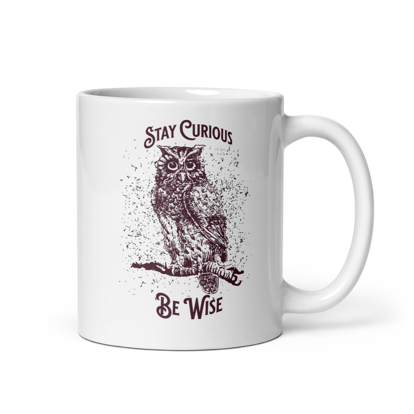 Stay Curious Be Wise – Owl Art 11 Oz Mug